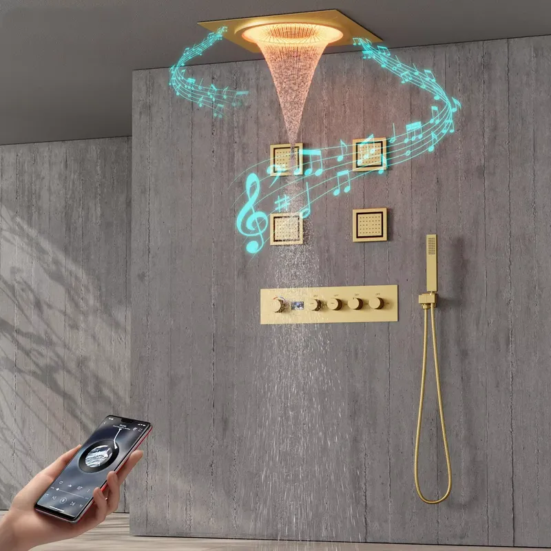 Luxury Gift Set - Slimme LED Doucheset Badkamer Muziek Verborgen