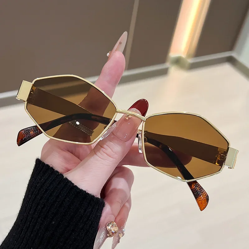 Sunglasses Uv400 - Modieuze, veelhoekige zonnebrillen voor dames, vintage