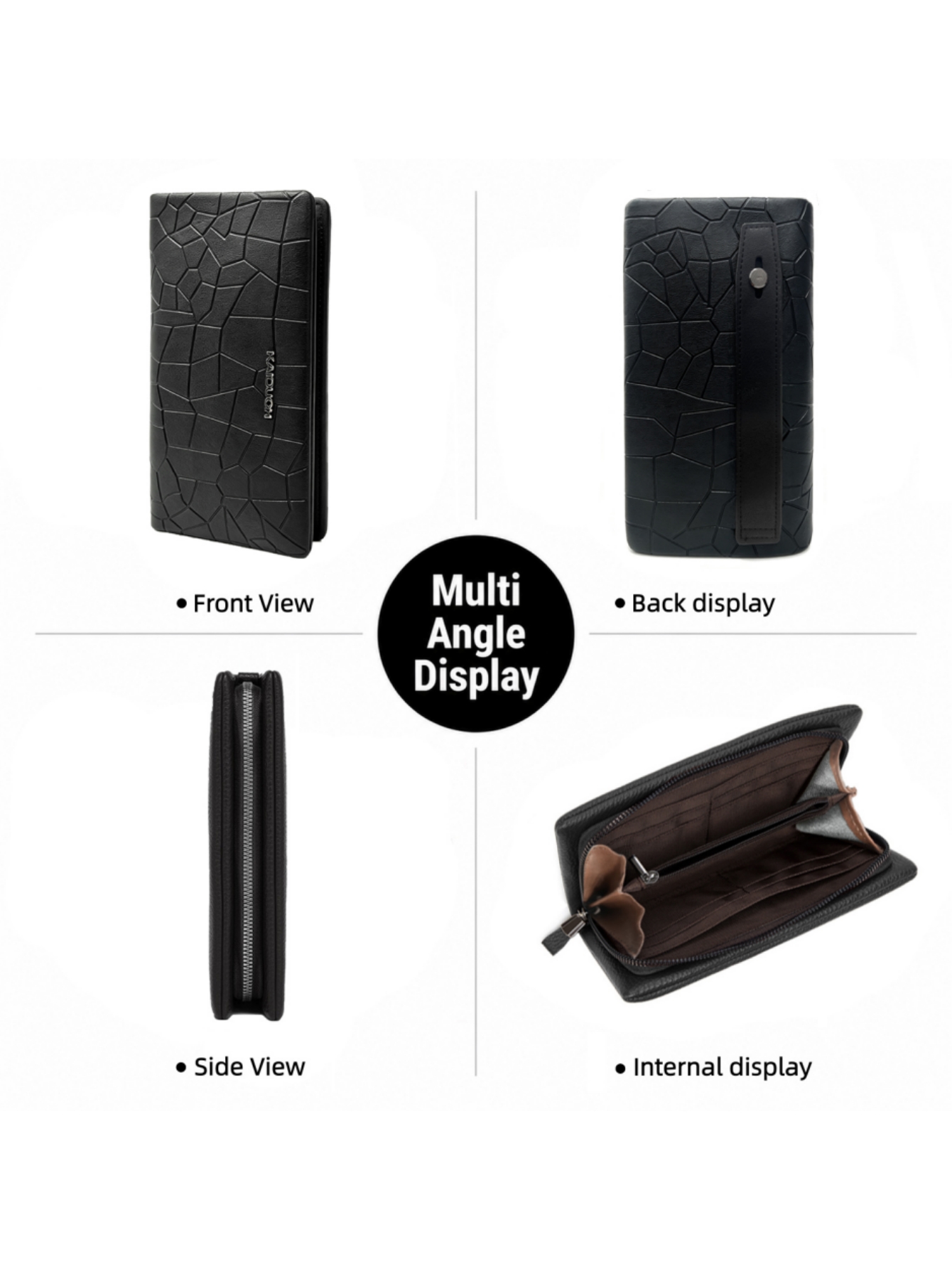 Heren portemonnee met geometri - Leather Wallet Men recensie en prijs